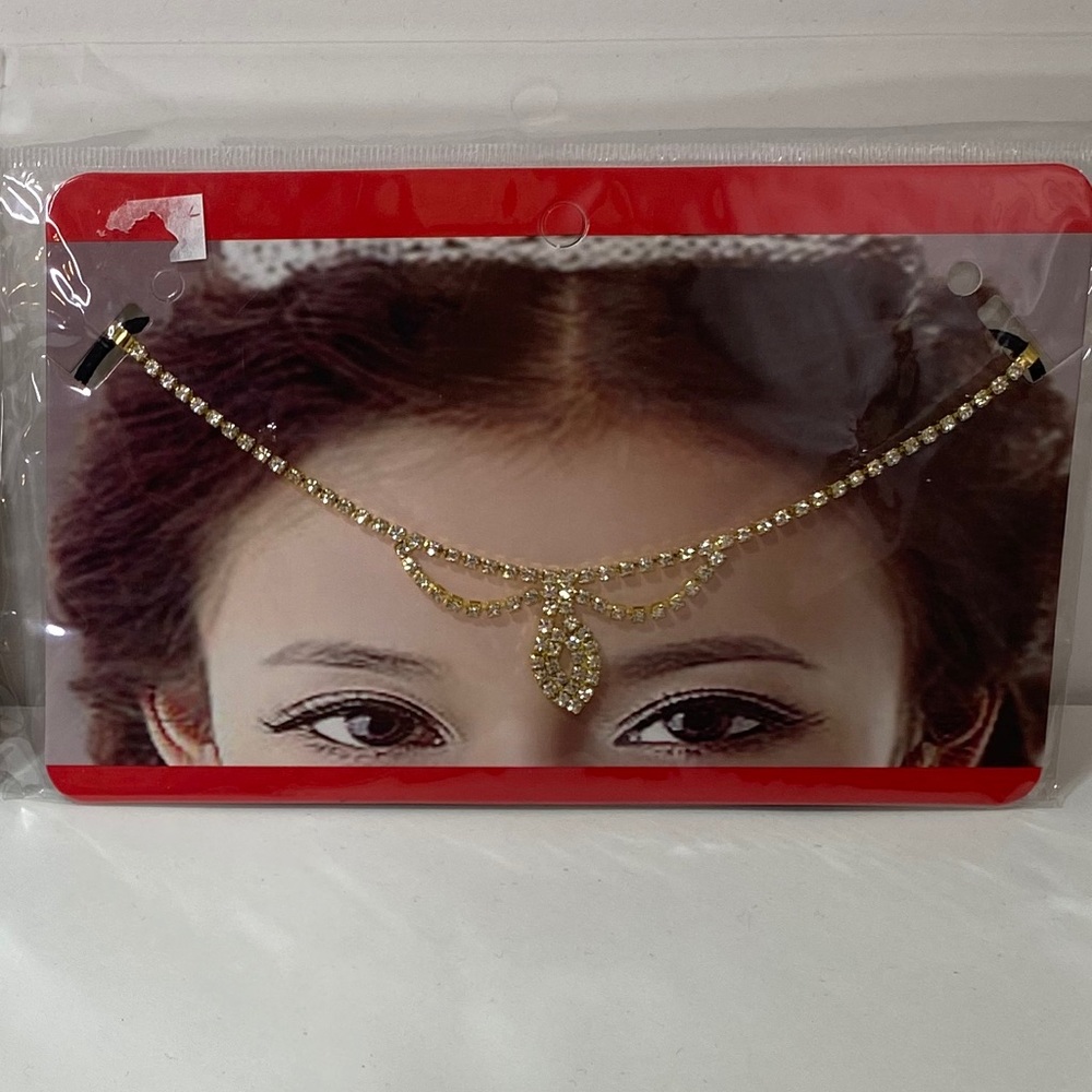 NEW Rhinestone Costume Headband/Headpiece Gold - Picture 2 of 3